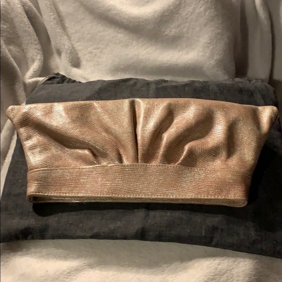 Lauren Merkin Gold/Cream Clutch w/ Dust Bag - Picture 9 of 12